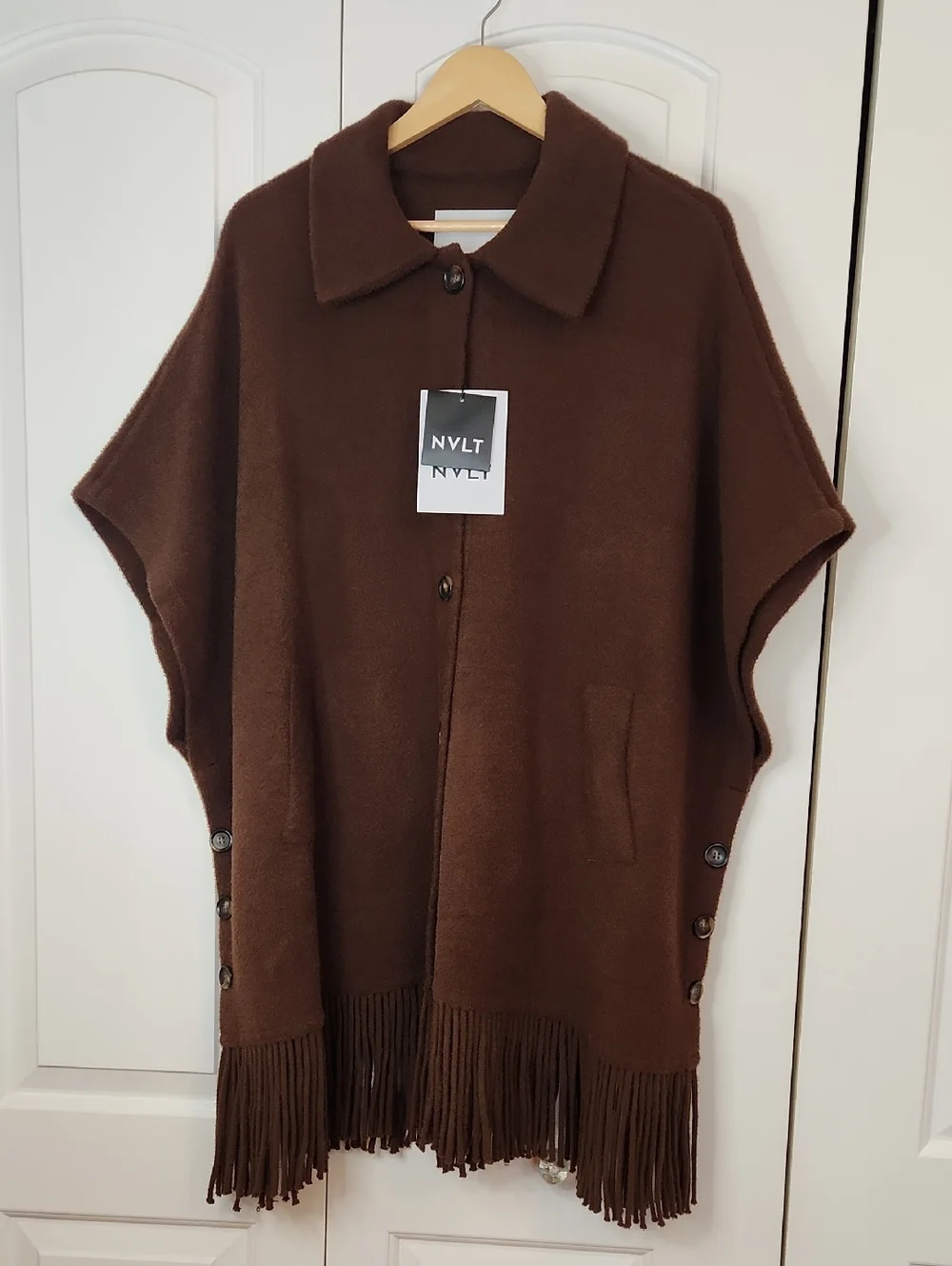 NVLT mink eyelash short fringe coatigan Oversized Size M - Picture 2 of 12